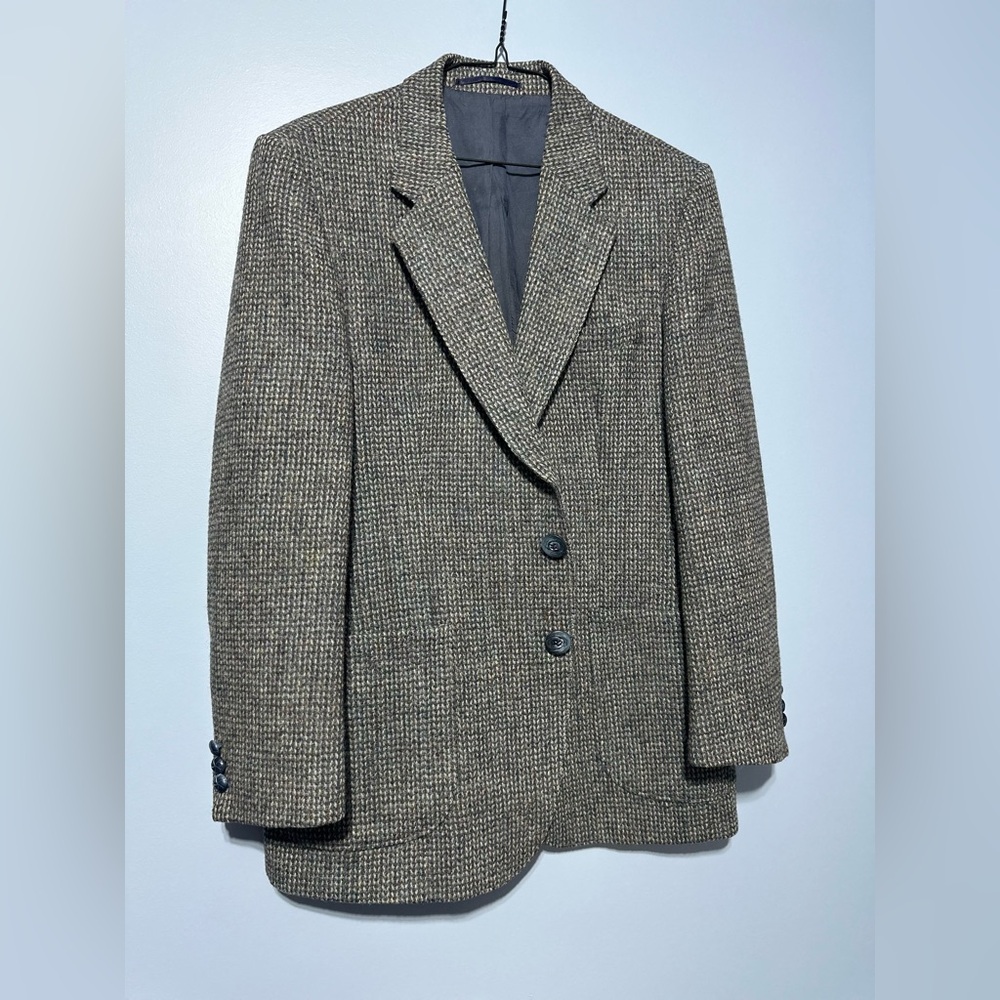 Sears Classic Gray and Brown Blazer Harris Tweed